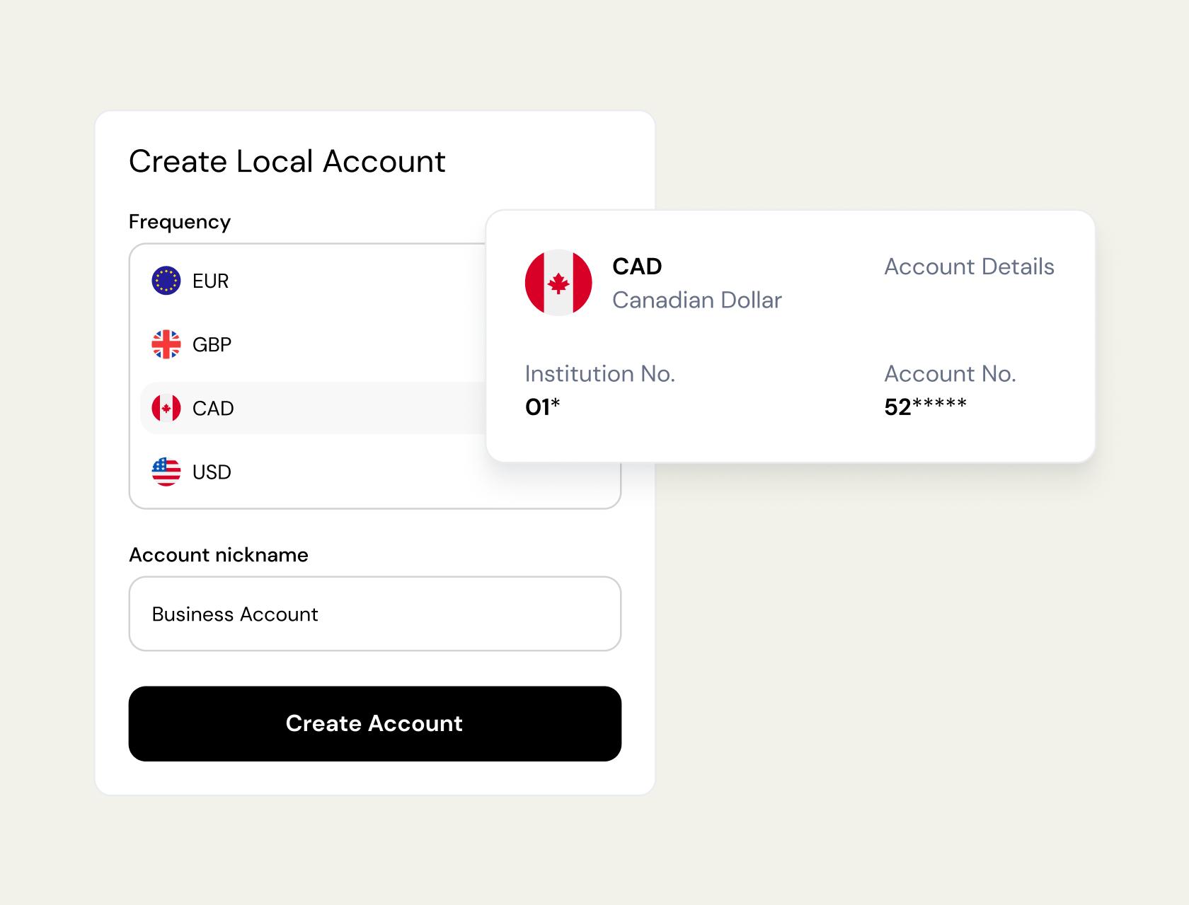 Collect funds in foreign currencies