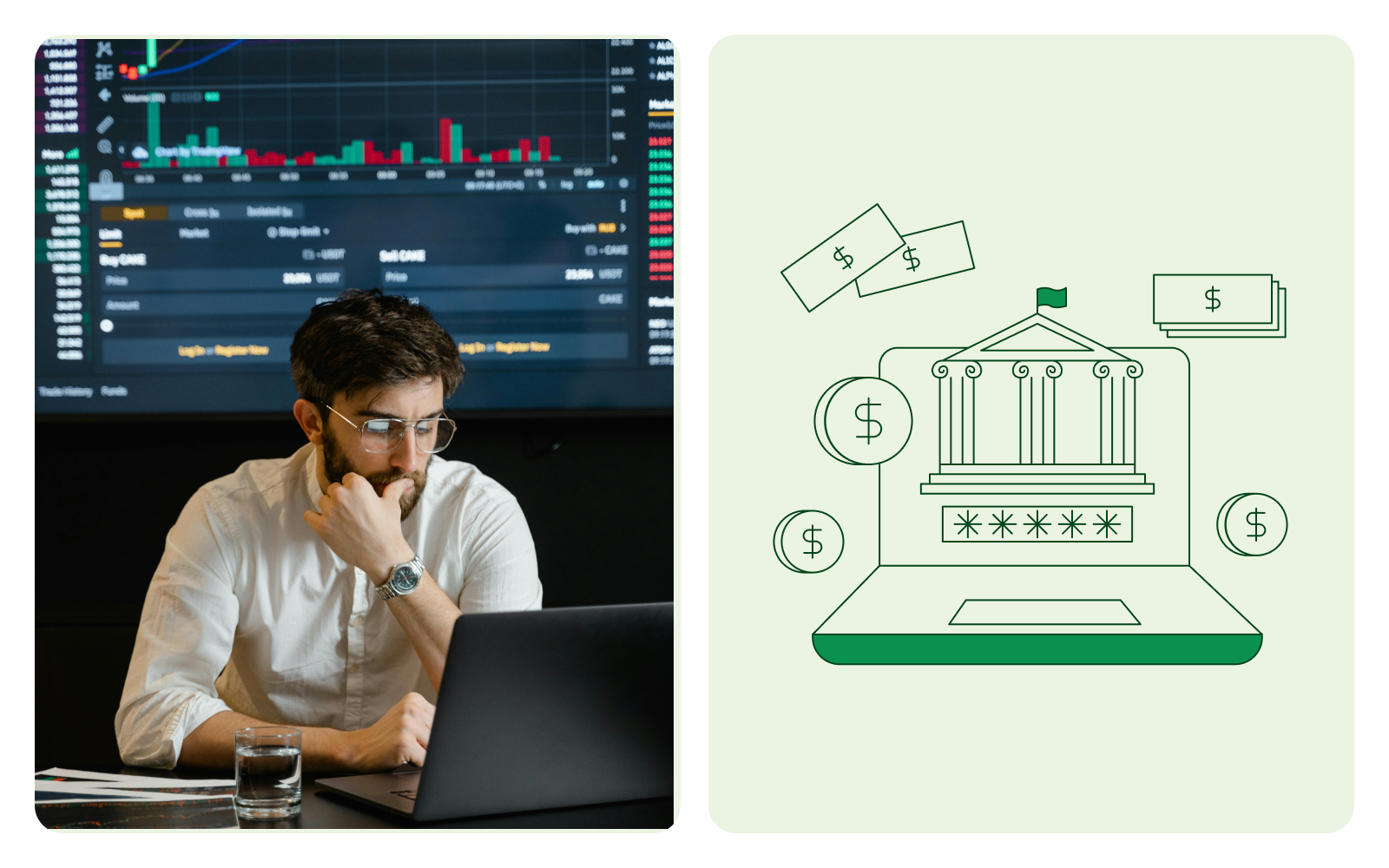 A man looking at a computer screen