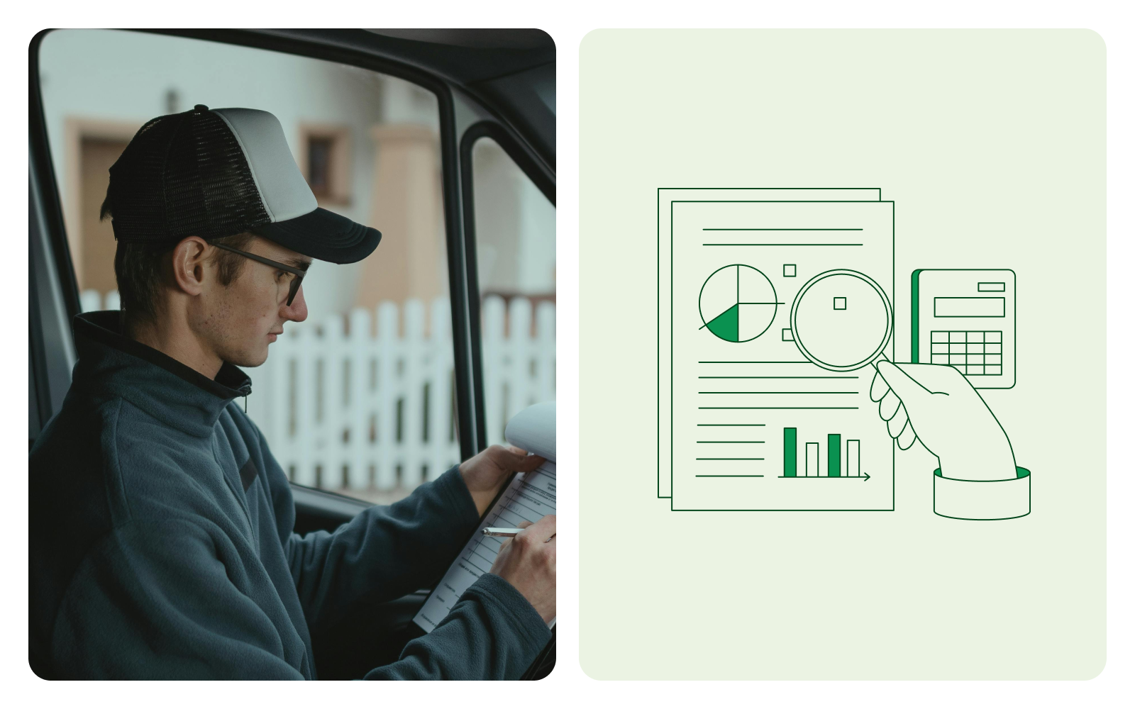 A person in a truck.