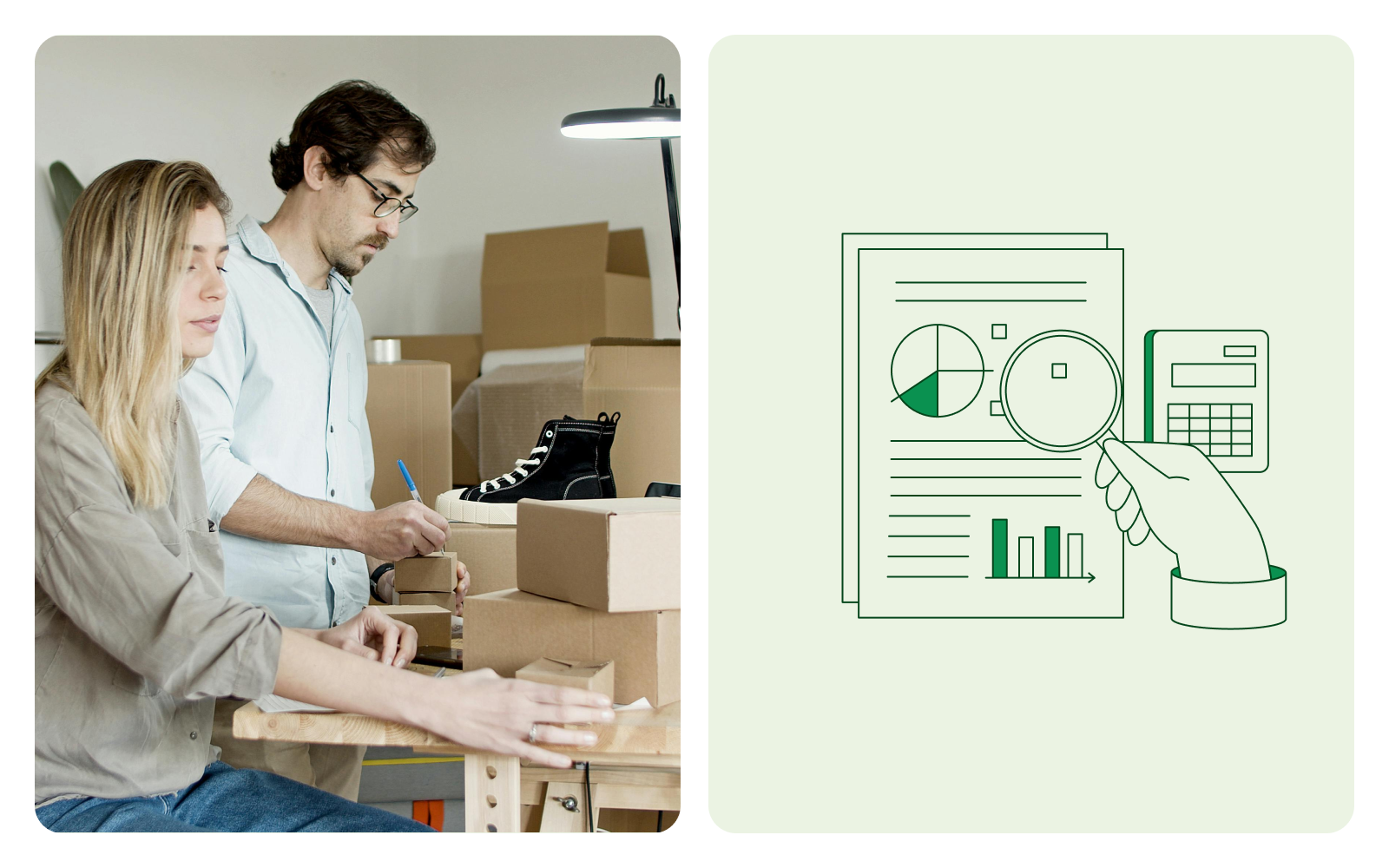 A person working in a store.