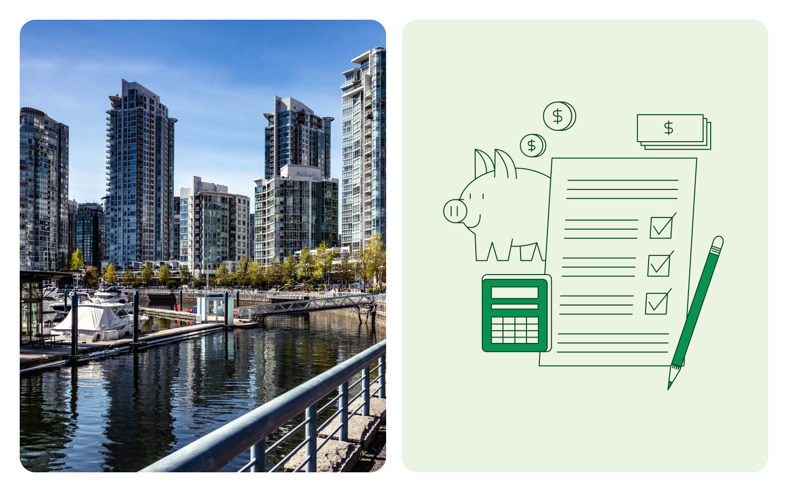 A picture of downtown Vancouver.