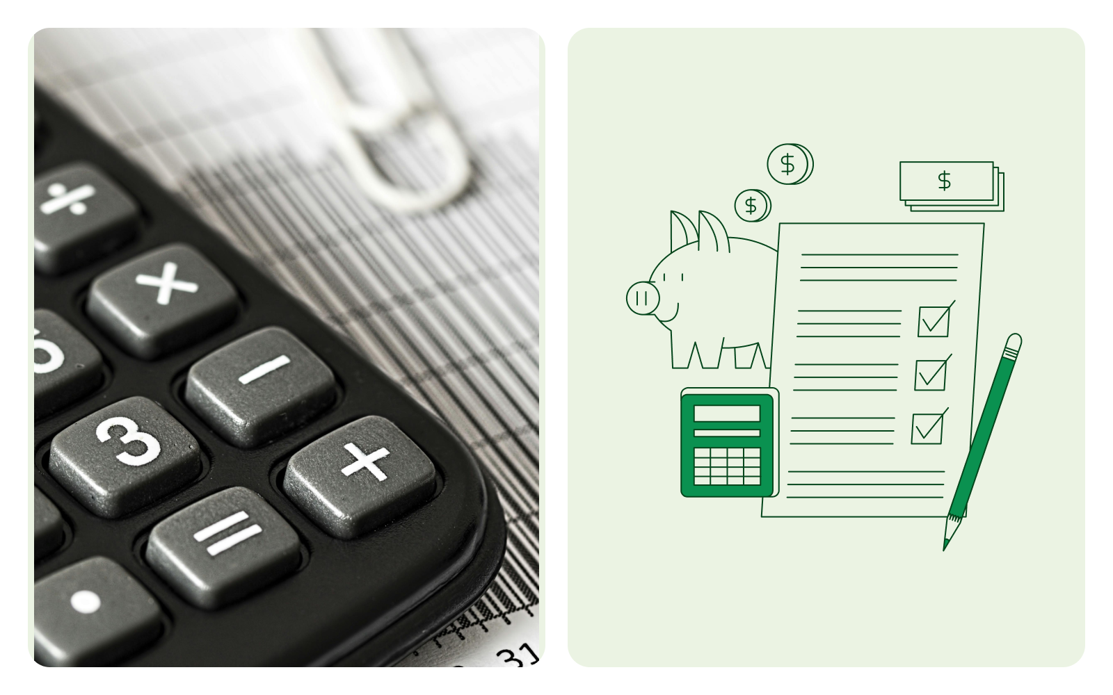 A calculator on a table