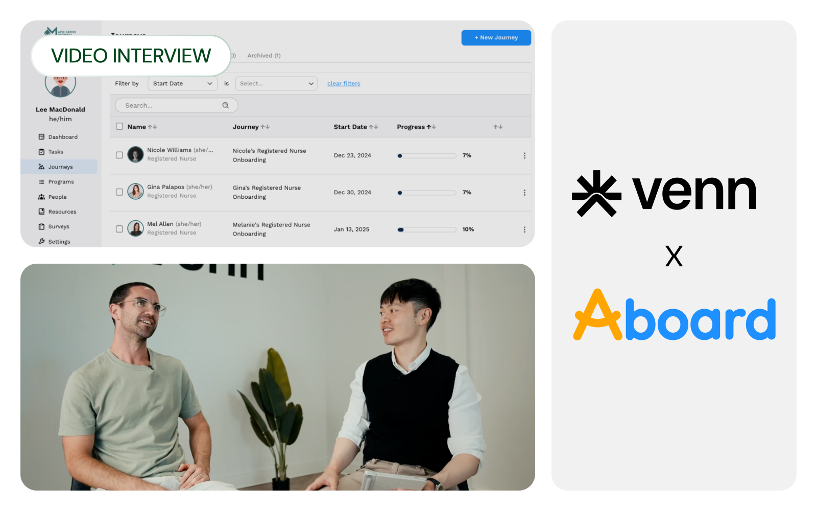 Video interview with Aboard CEO Lee MacDonald about how his team uses Venn for payments and expenses.