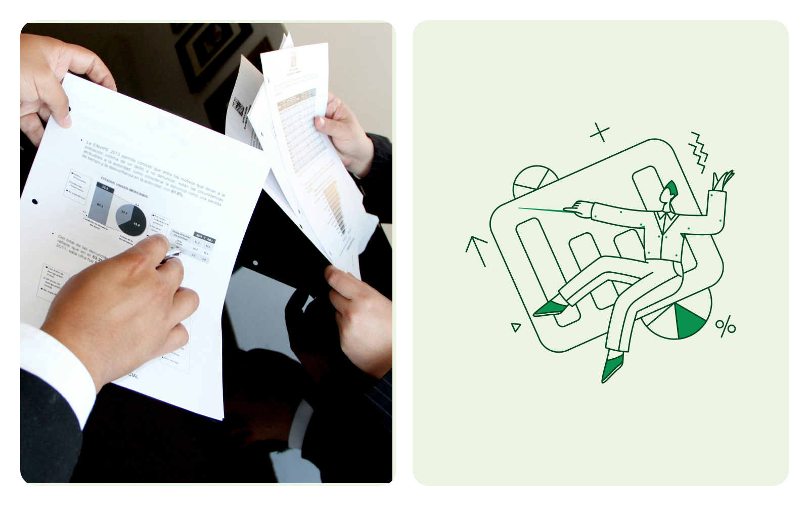 Someone writing notes