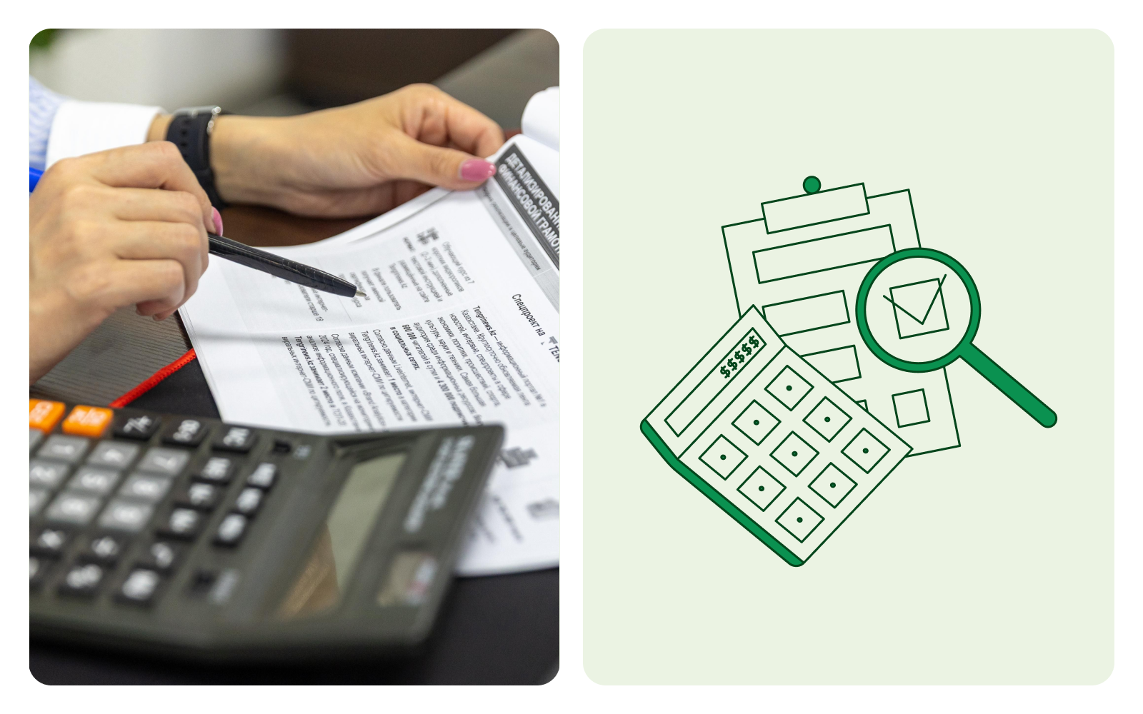 Doing accounting on a desk