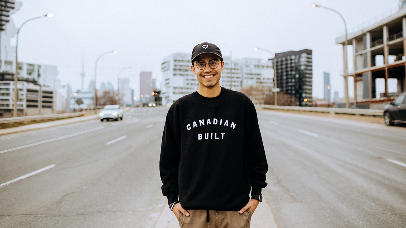 Team facing the camera happily