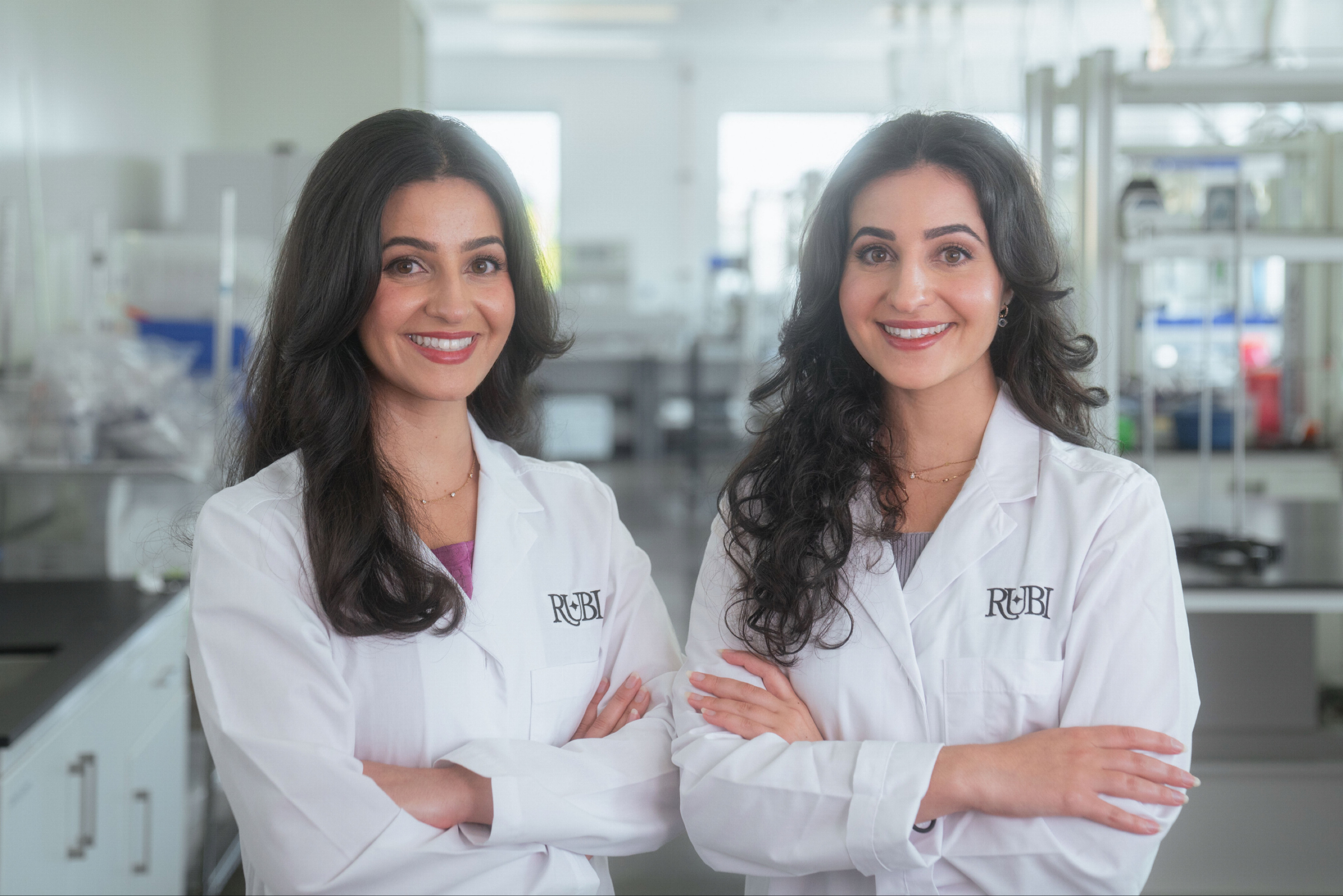 Inside the Rubi lab — long-exposure view of scientists at work