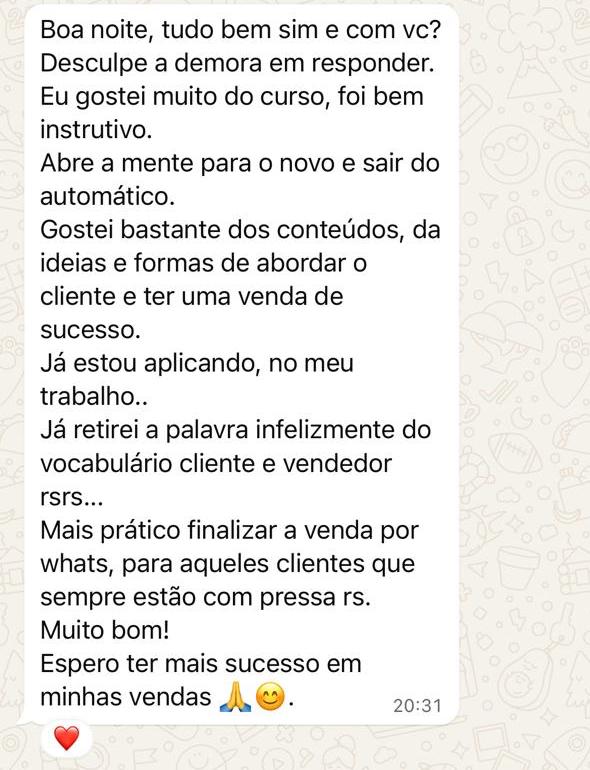 Treinamento para vendedores de pet shop - Depoimento
