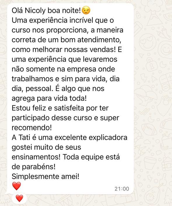 Treinamento para vendedores de pet shop - Depoimento
