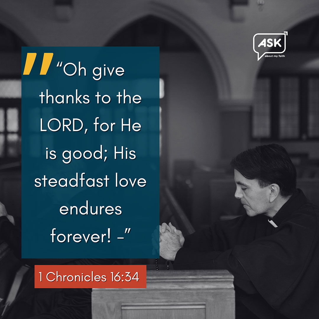 Bible Verse:1 Chronicles 16:34