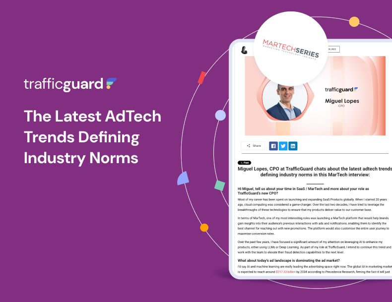 Miguel Lopes, CPO at TrafficGuard, discussing AI and AdTech trends in a MarTech interview.