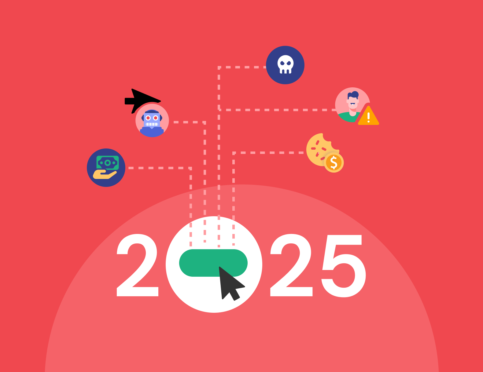 Visual of common affiliate fraud tactics in 2025