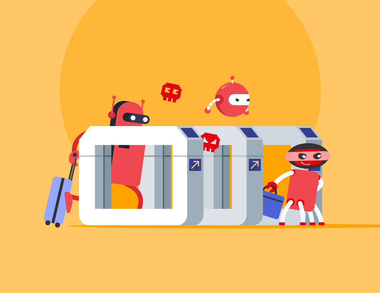 Picture of bots travelling