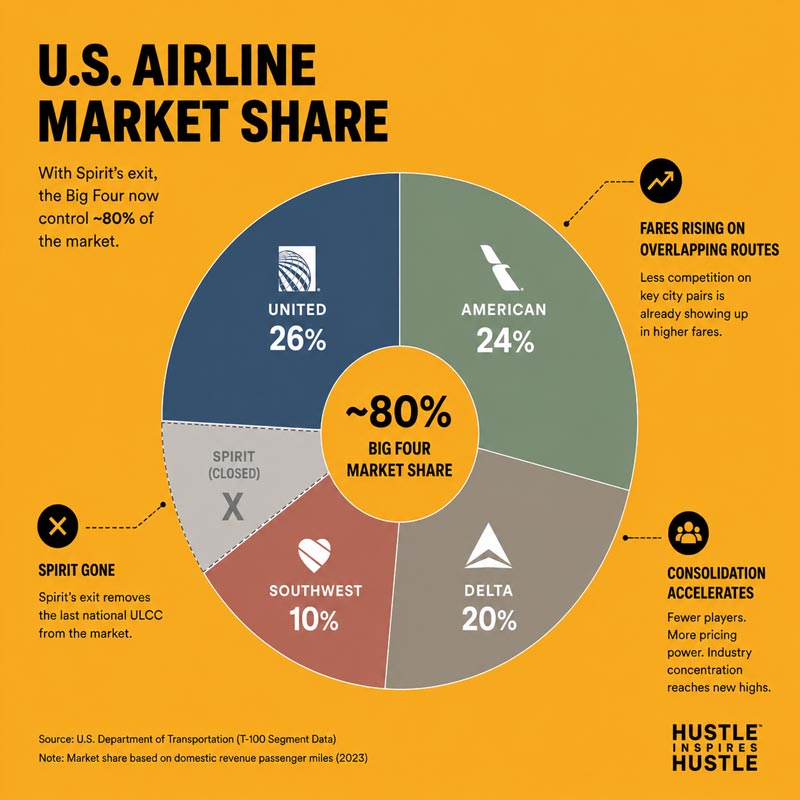 airline industry consolidation market share data visualization