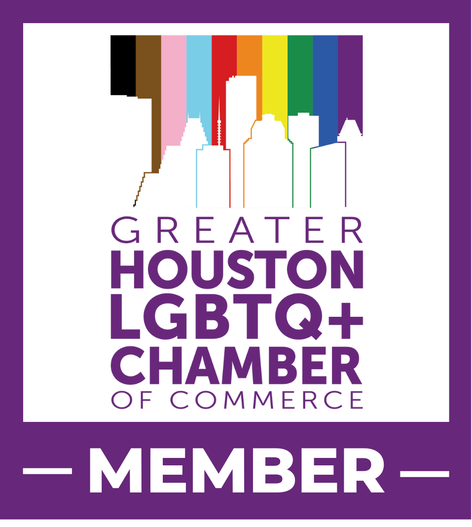 Greater Houston LGBTQ_ Chamber of Commerce member badge. 
