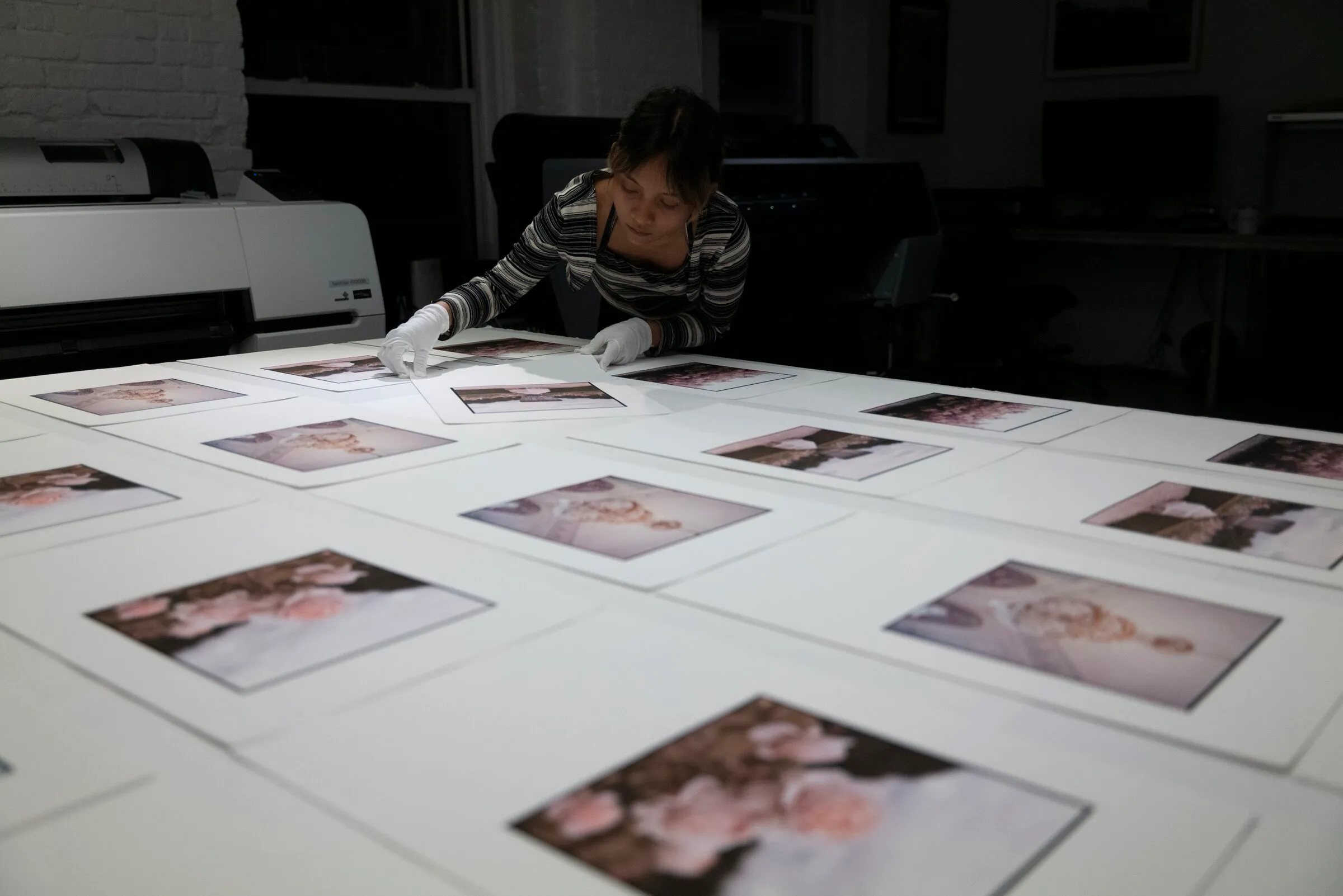 Maya Filmeridis workin on Atarah Atkinson print