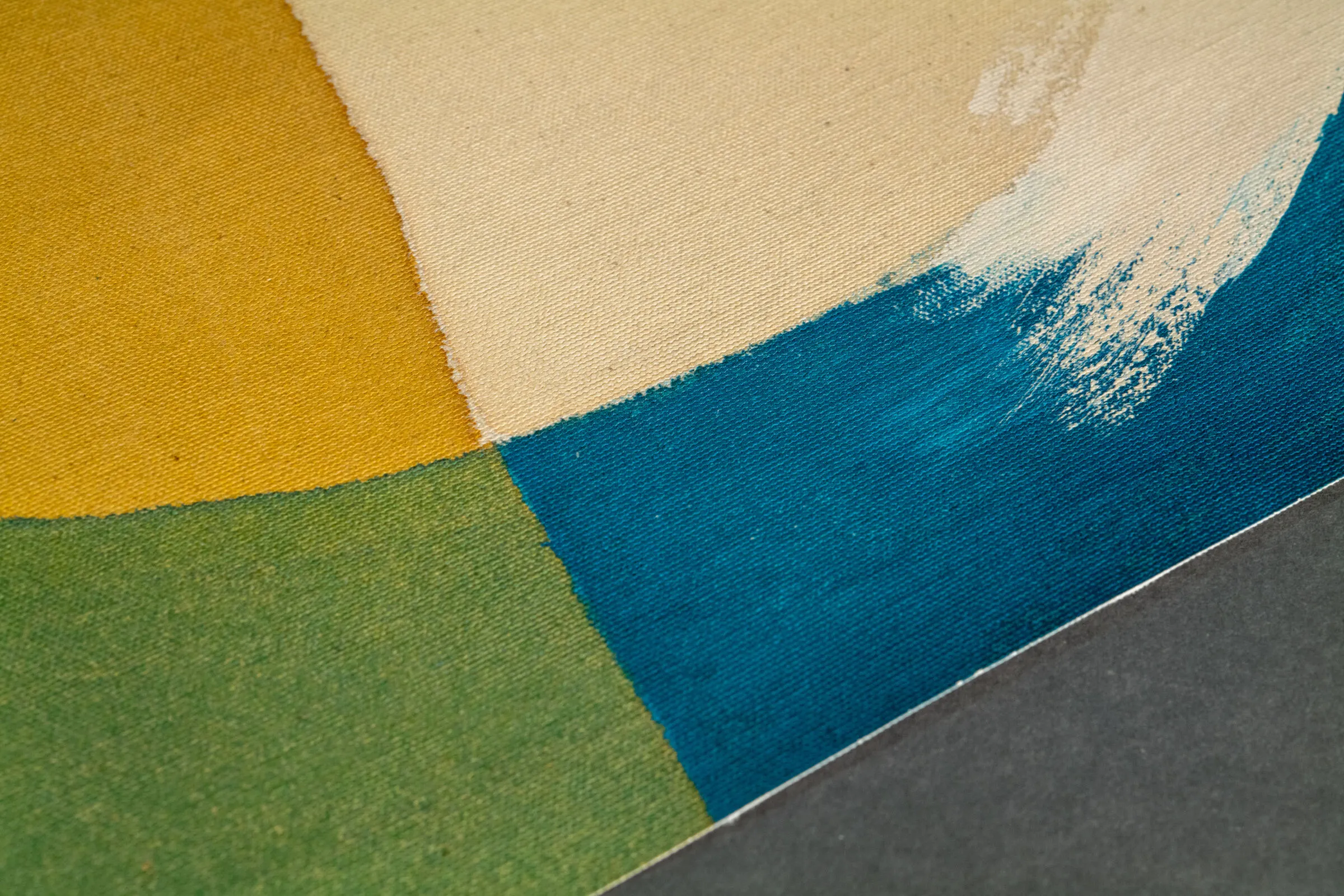 closeup photo of fine art canvas printing details