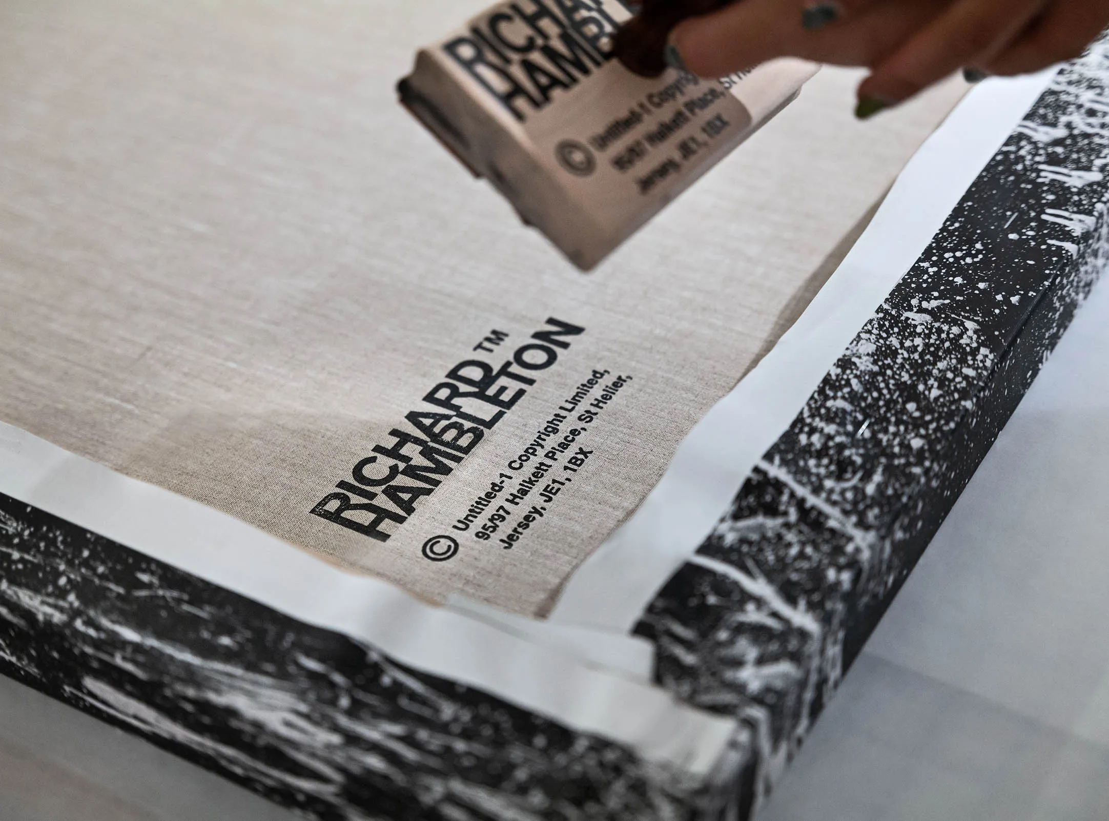 Richard Hambleton custom stamp for professional artist