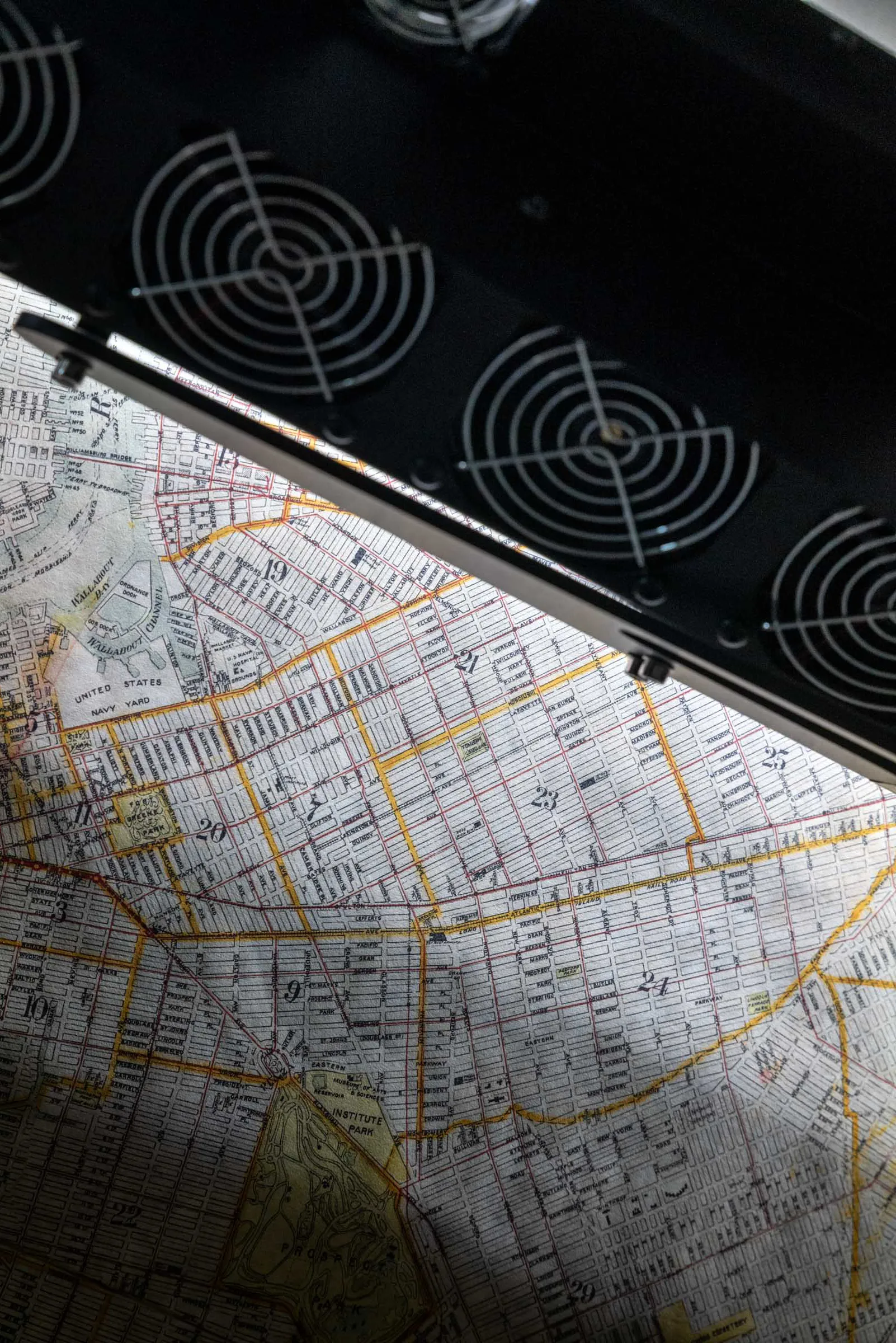 Brooklyn Editions scanning an old map of Brooklyn