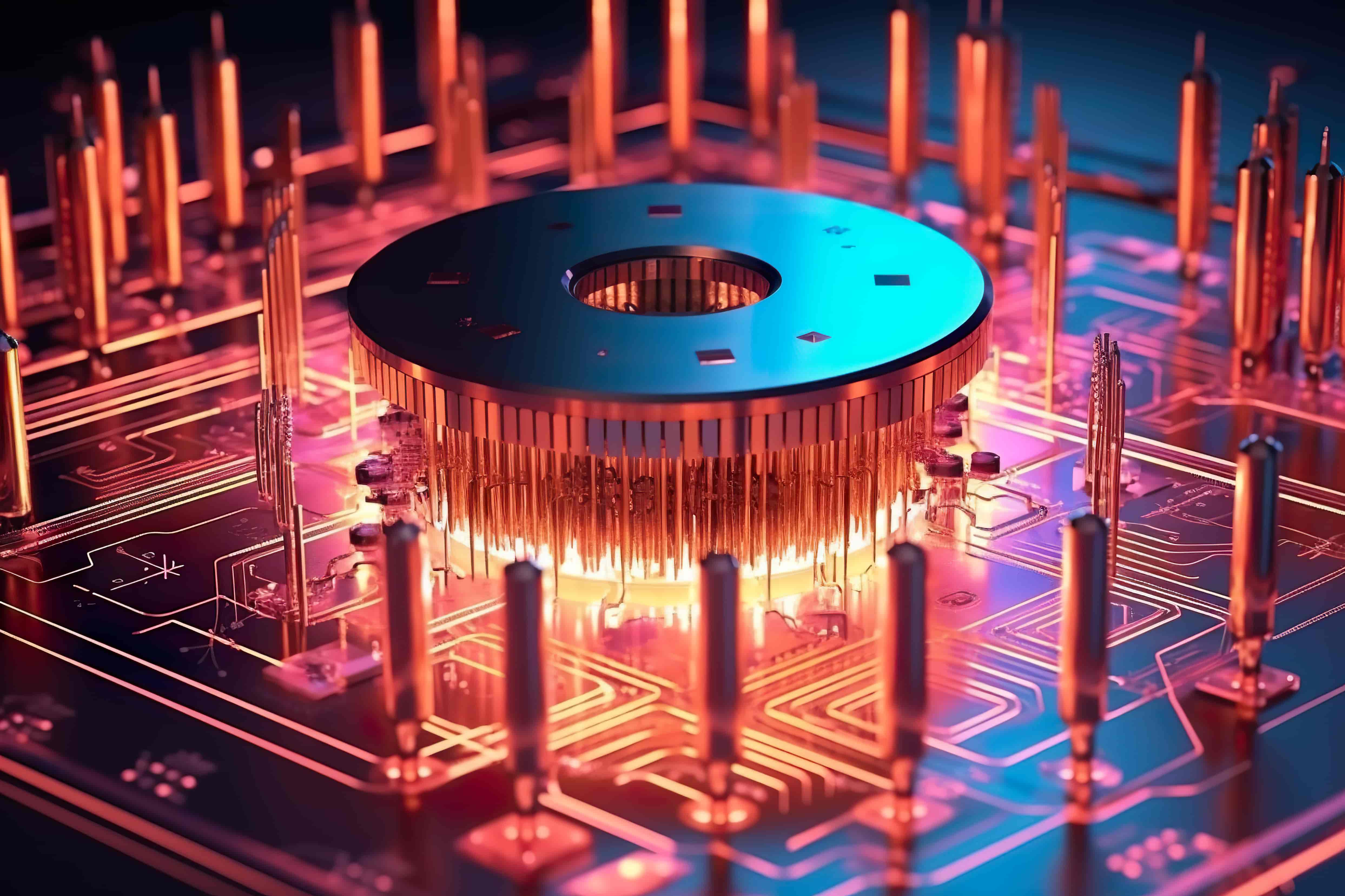 quantum computer close up view