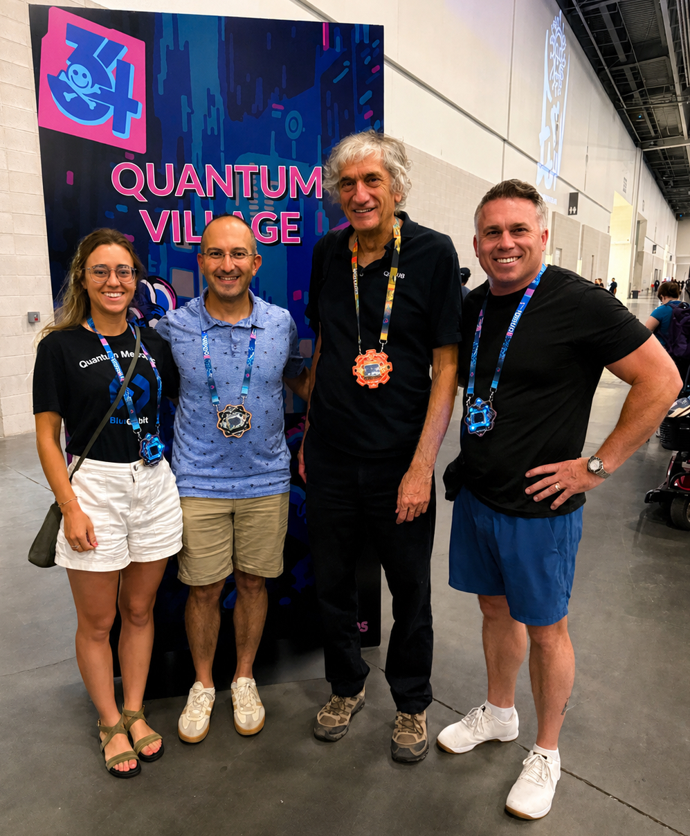 BlueQubitwith Nobel Laureate John Martinis in the Quantum Village.