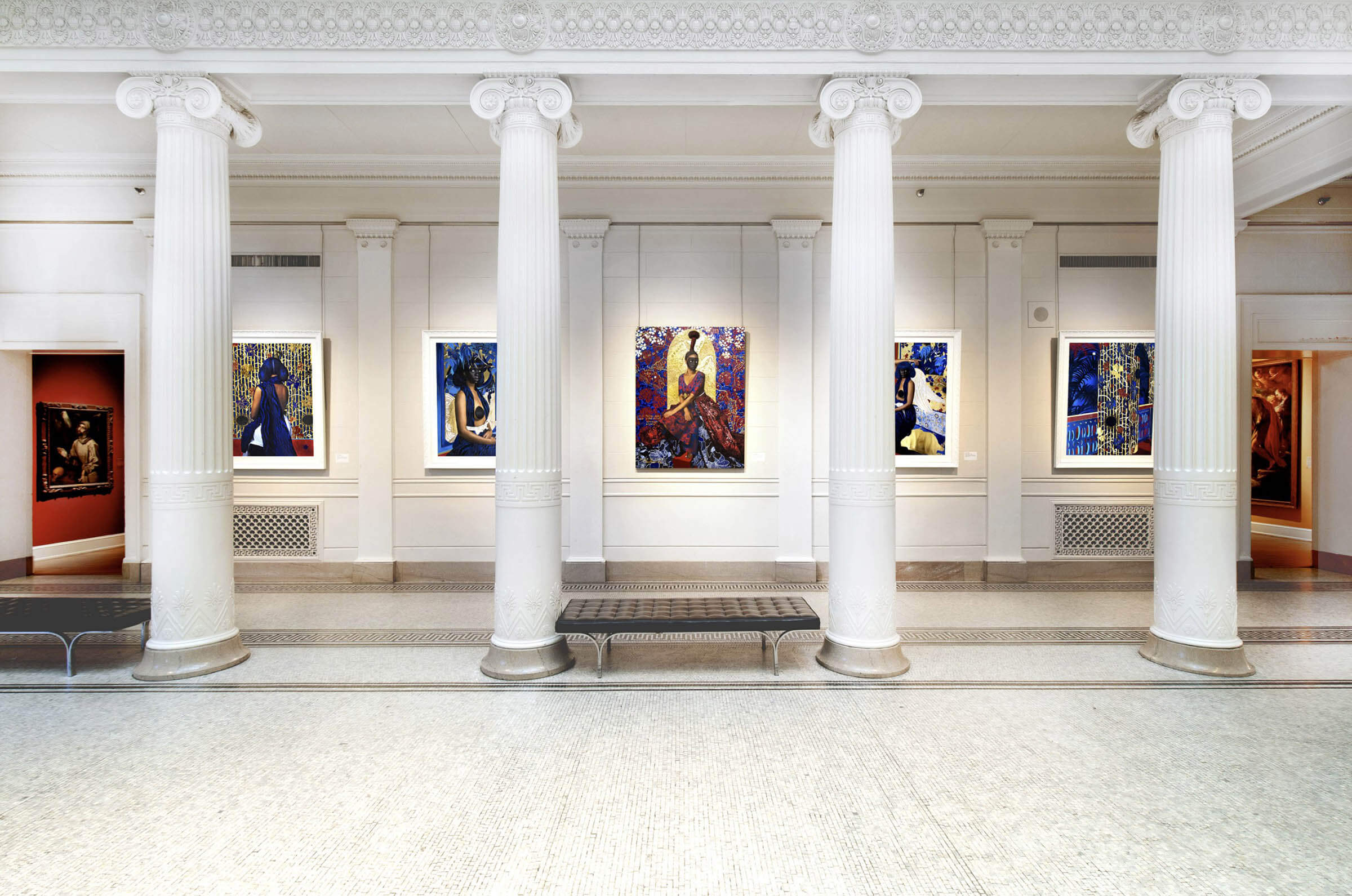 Installation view of 'A Haven. A Hell. A Dream Deferred', solo exhibition by Lina Iris Viktor at the New Orleans Museum of Art in 2018