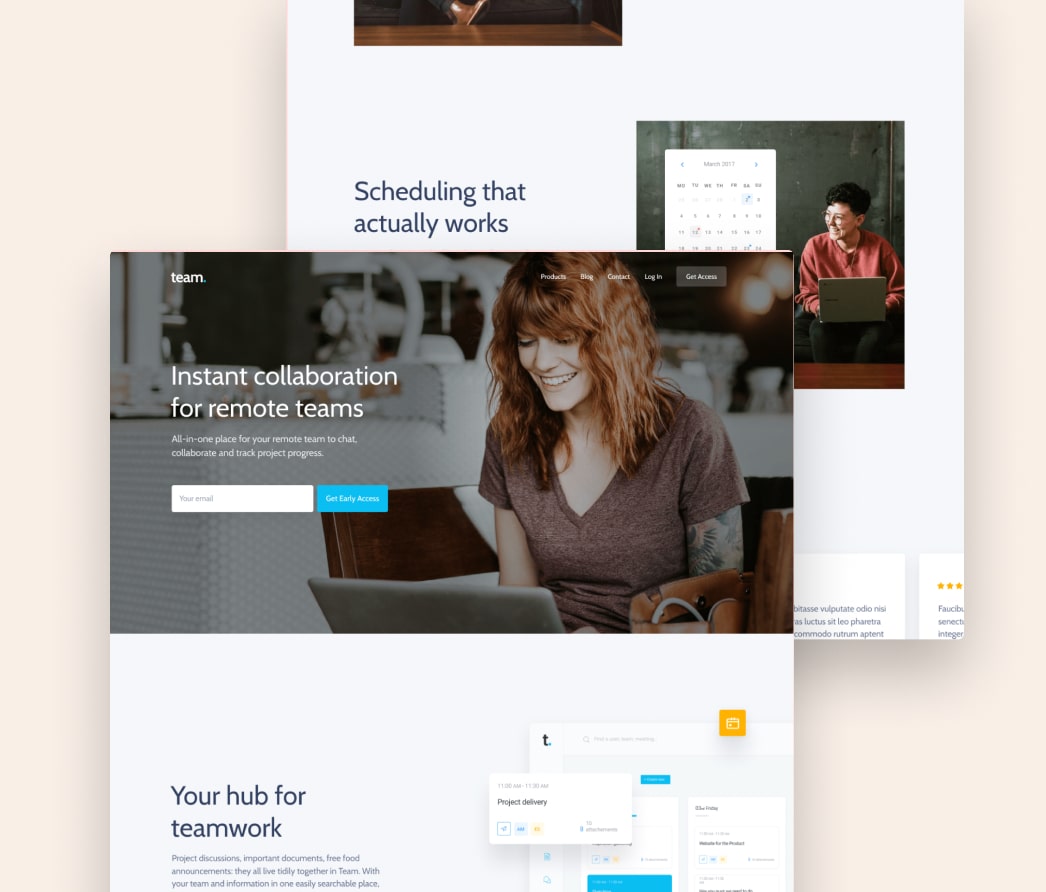 A mockup of a project
