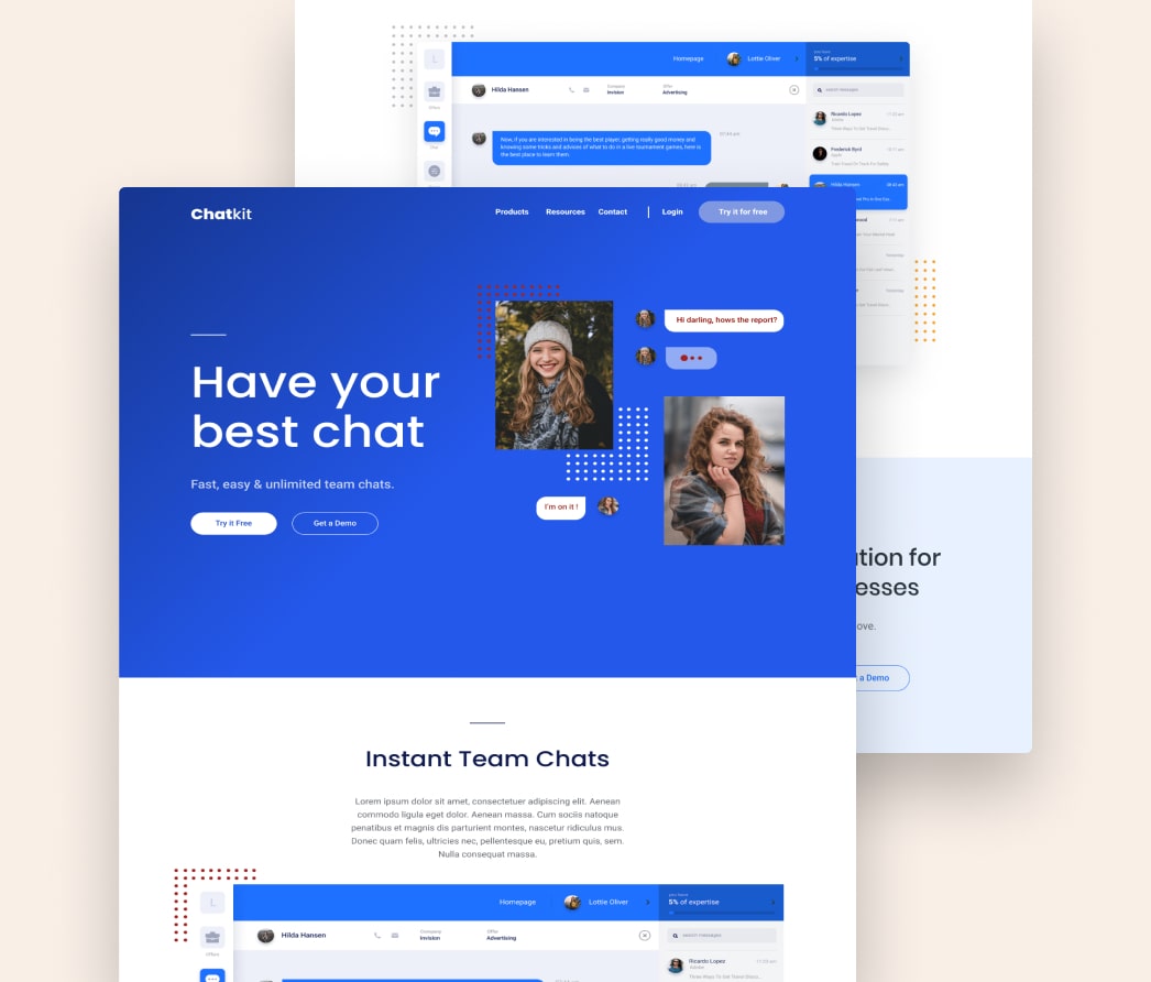 A mockup of a project