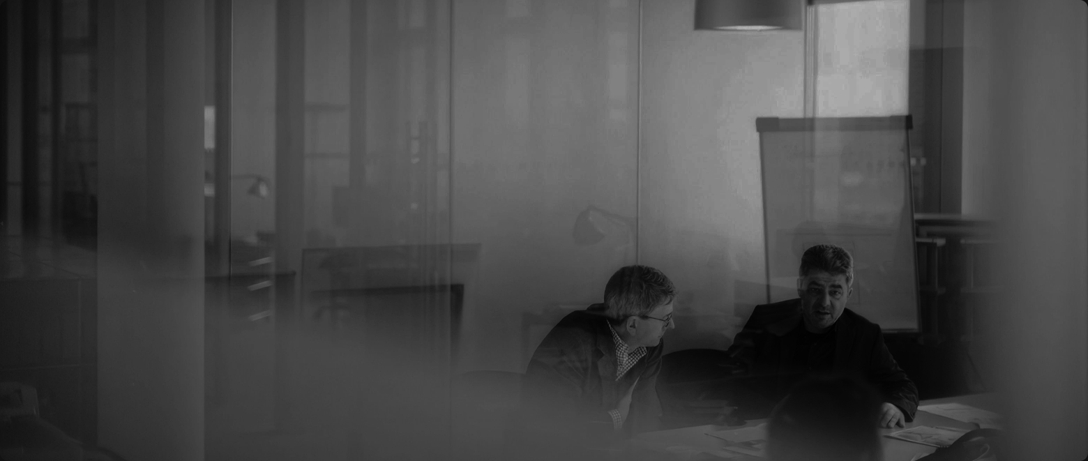Team reviewing data in an office