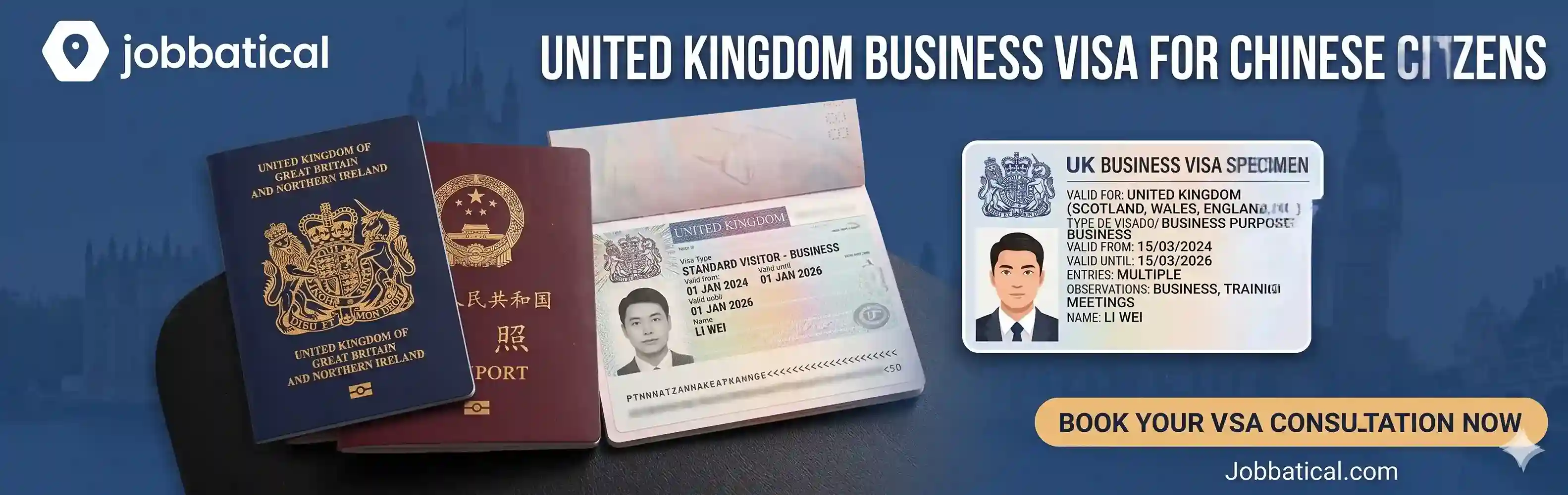 UK business visa requirements, documents, and processing for Chinese nationals