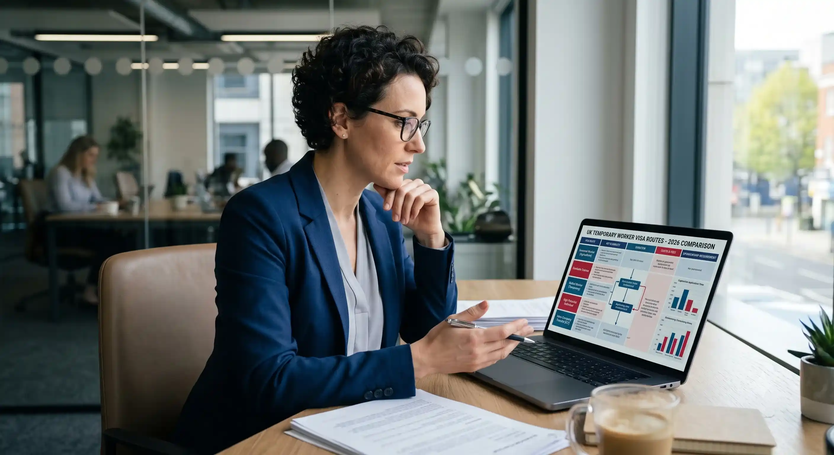 HR manager reviewing UK temporary worker visa routes and sponsor licence options for 2026