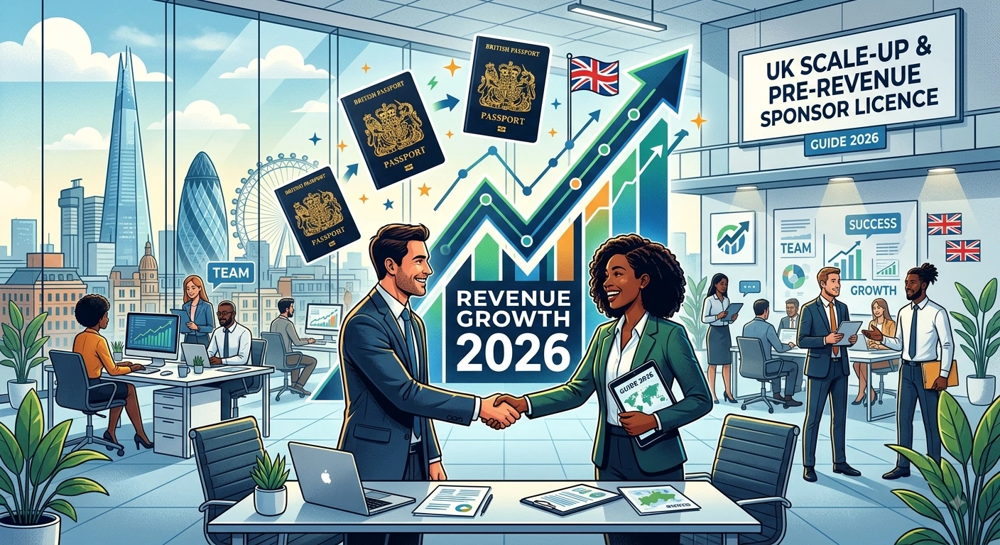 Ein vielfältiges Team bei einem schnell wachsenden britischen Start-up, das in einem modernen Büro zusammenarbeitet und aus globalen Talenten besteht, die im Rahmen der britischen „Scale-Up Sponsor Licence“ eingestellt wurden.