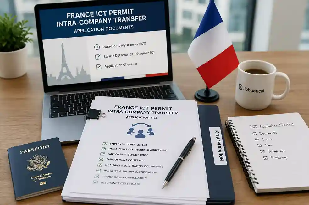 France ICT permit intra-company transfer application documents