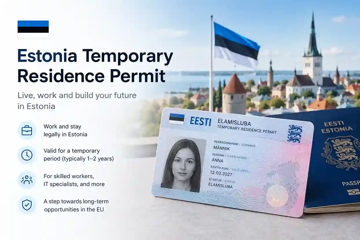HR manager reviewing Estonia temporary residence permit documents for a non-EU employee