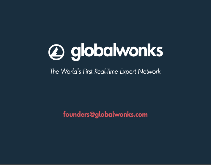 GlobalWonks pitch deck cover
