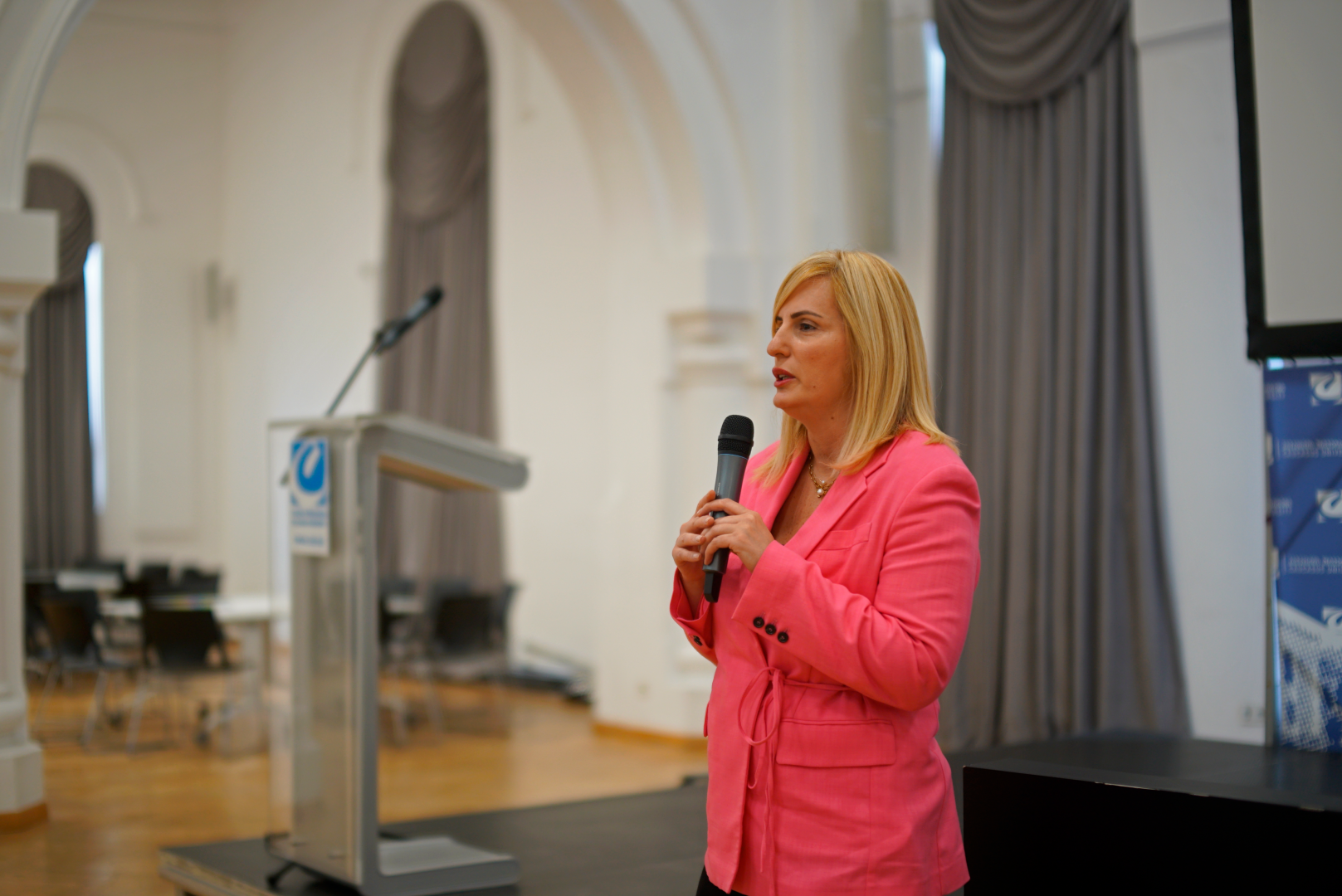 A speaker at the Campus Founder Discovery & Ideathon Sprint at Caucasus University.