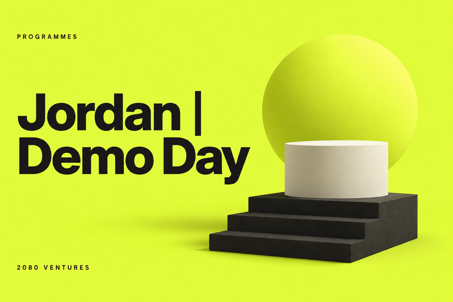 2080 Ventures editorial cover: Jordan x 2080 Demo Day Brings 15 Startups to Investors in Amman