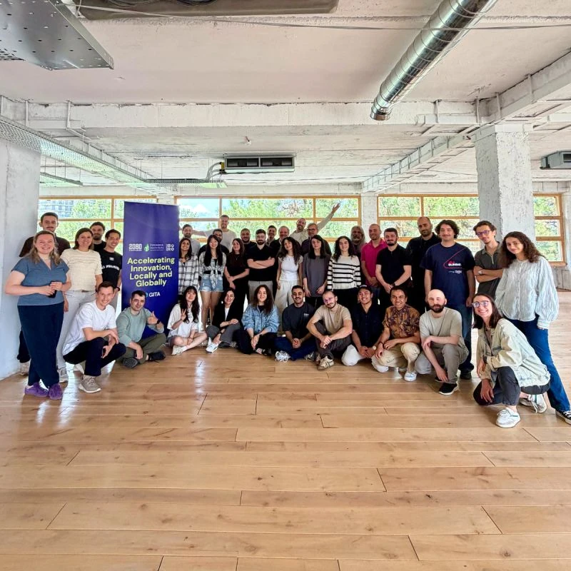 The first GITA accelerator cohort gathering during its Tbilisi programme.