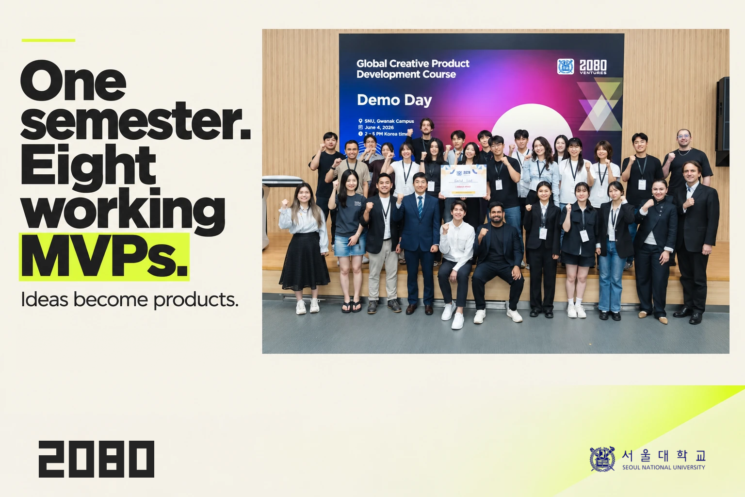 Our global entrepreneurship program with SNU RISE culminated in eight student MVPs, a Demo Day, and follow-on international opportunities for student teams.