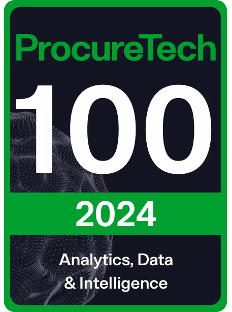 ProcureTech 100 Auszeichnung im Jahr 2024.