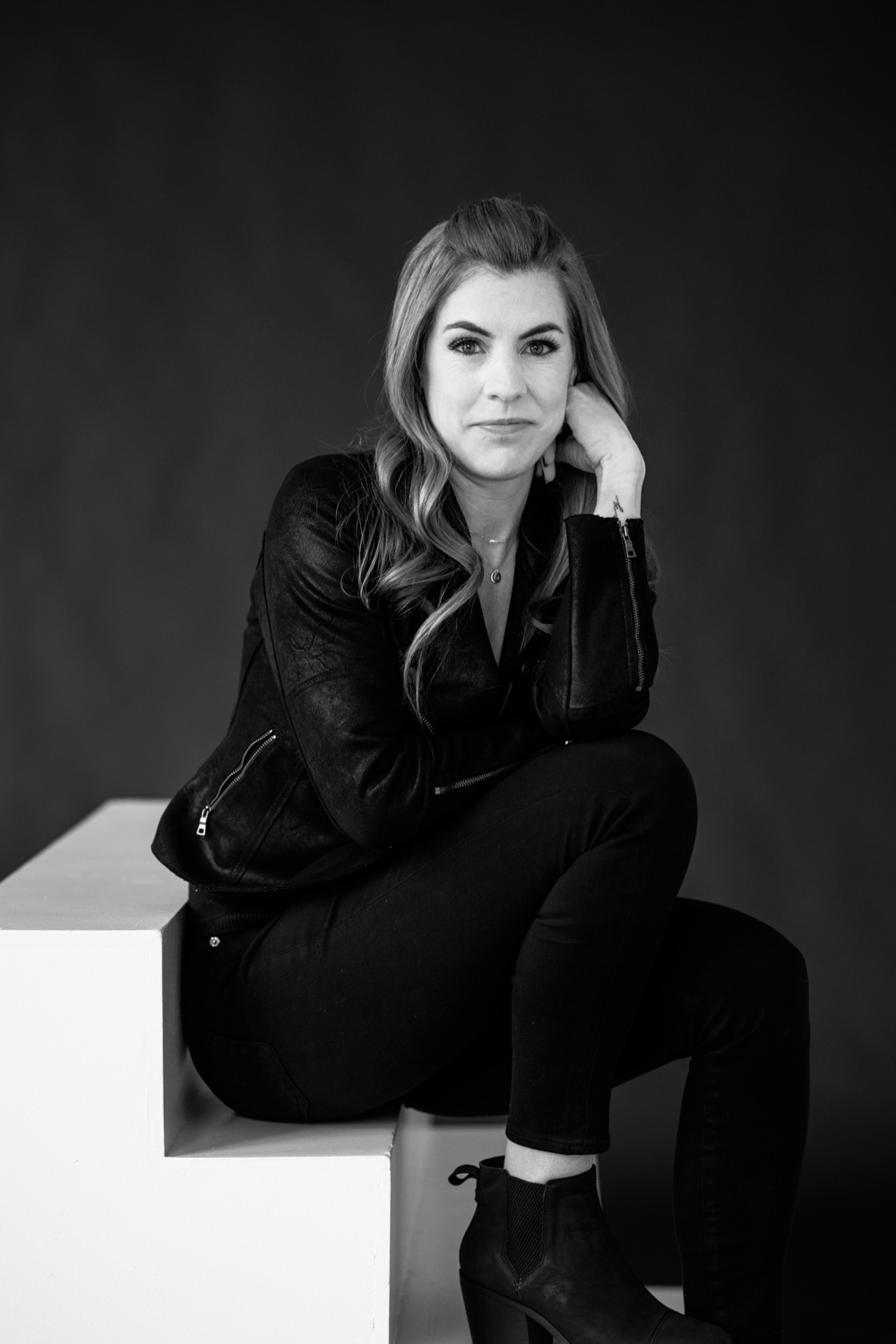 Photographer Chrystl Roberge in studio