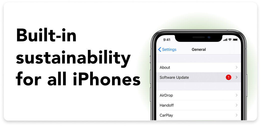 Built-in sustainability for all iPhones