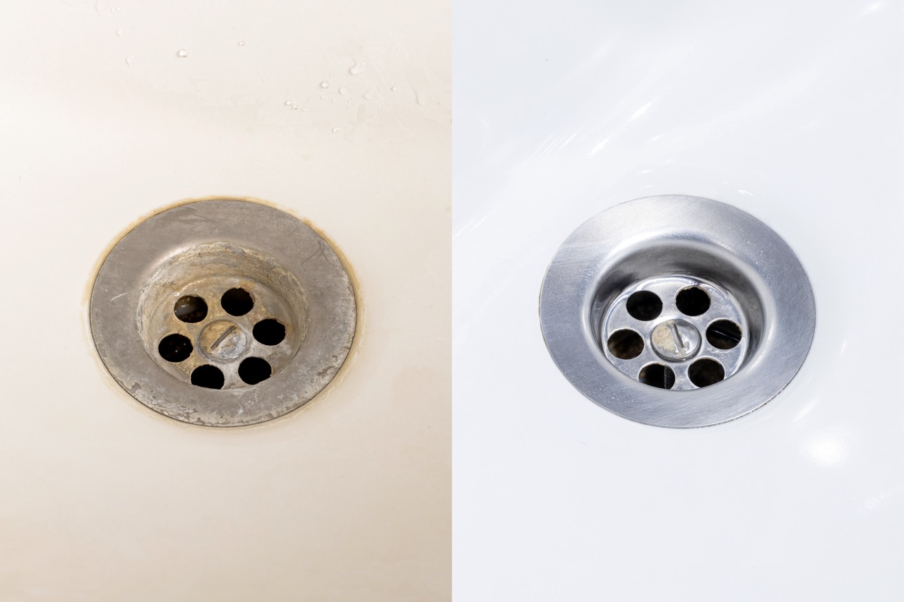 Sink Drain Before After