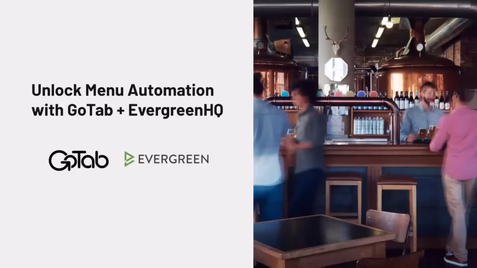 Unlock Menu Automation: GoTab + Evergreen Integration Streamlines Beverage Management
