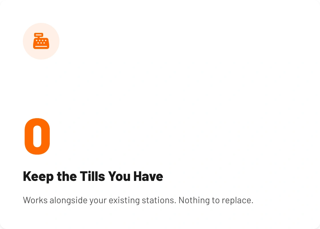 Keep the tills you have — nothing to replace