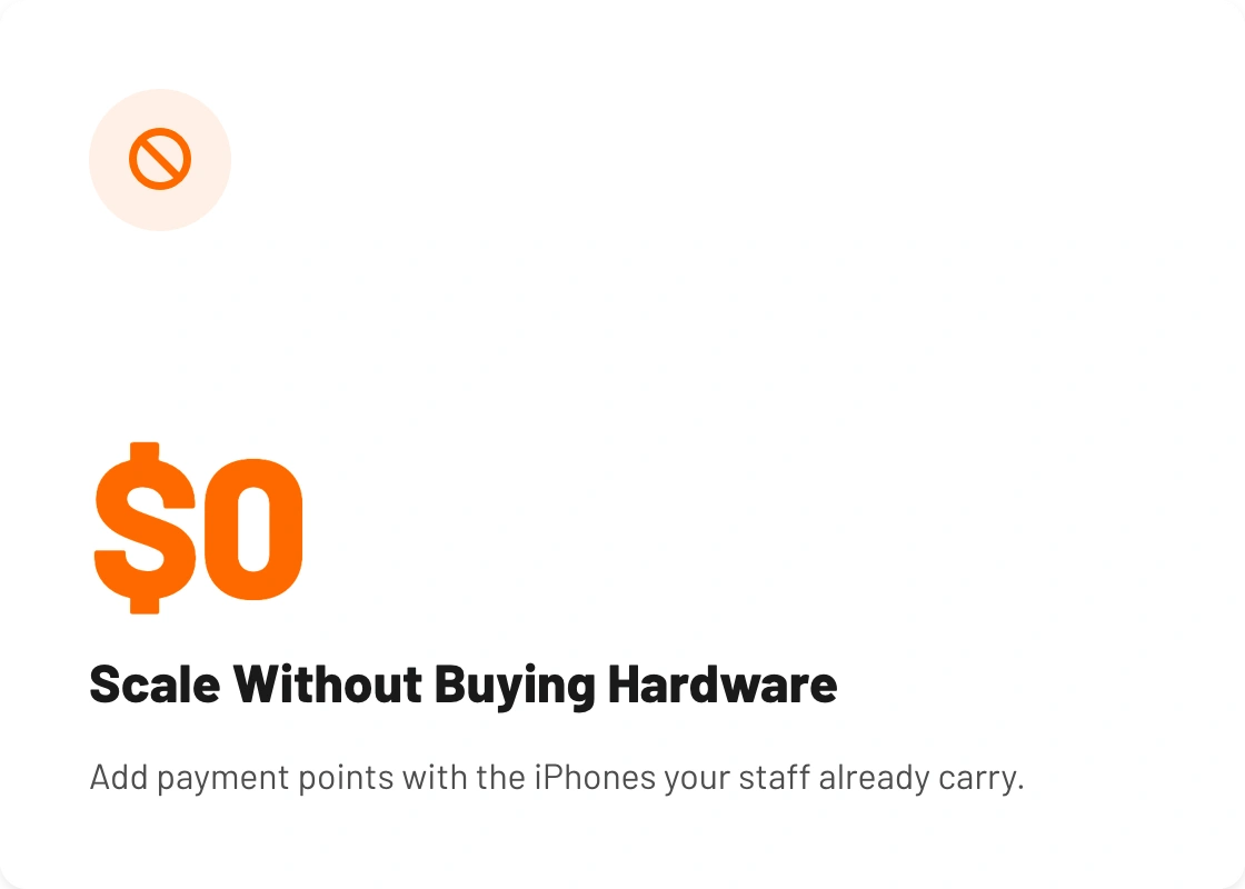 $0 hardware — scale without buying hardware
