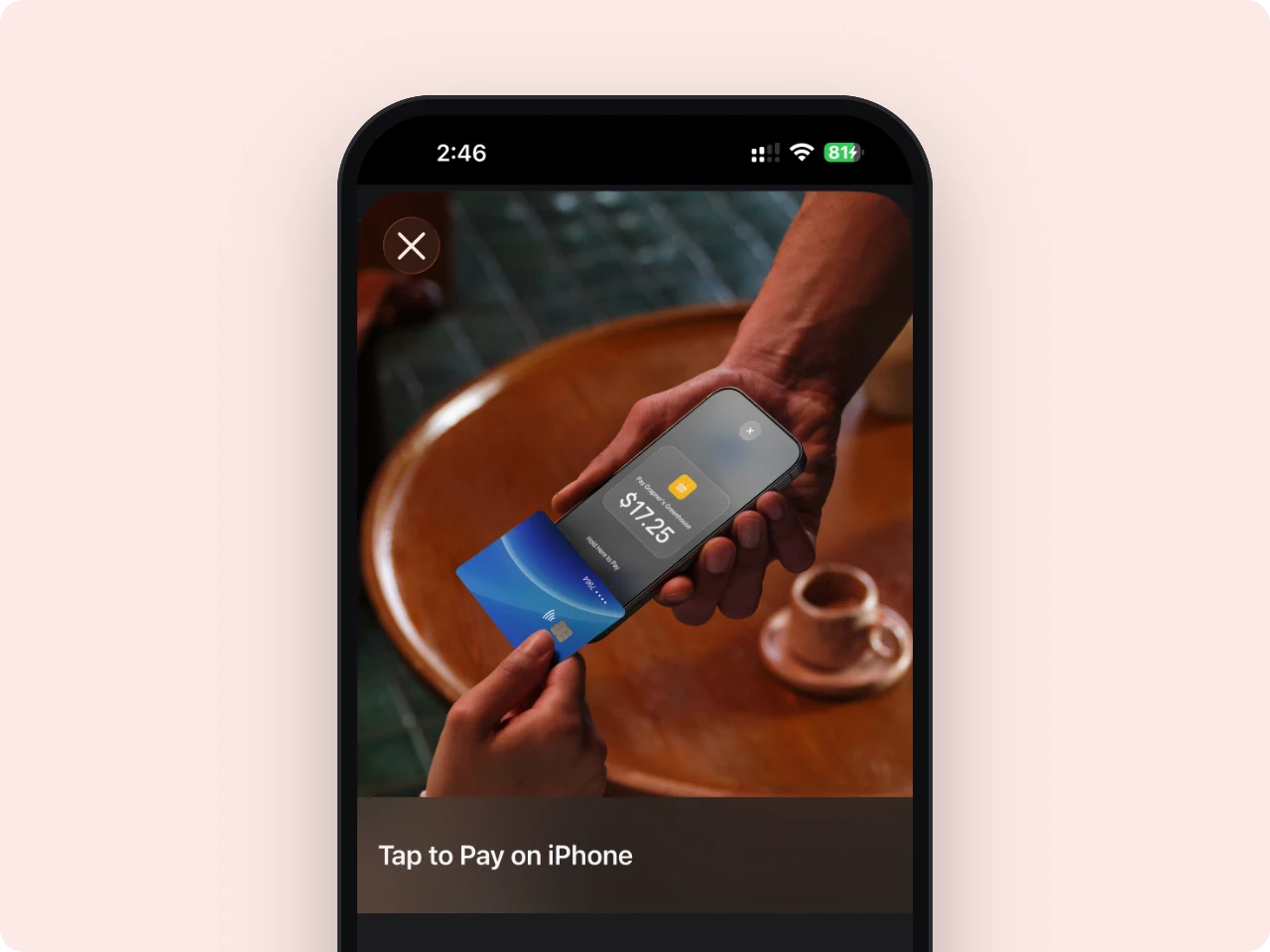 Tap to Pay on iPhone terms and conditions screen