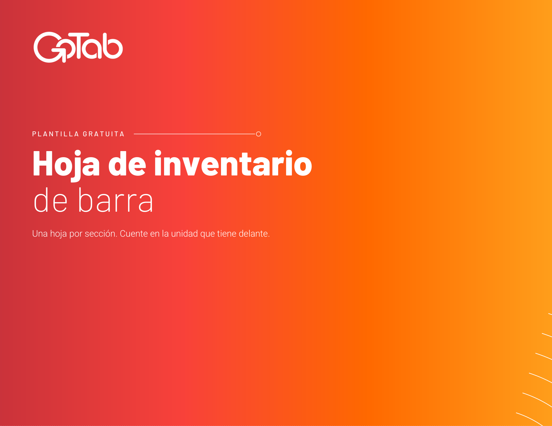 Plantilla de hoja de inventario de barra de GoTab