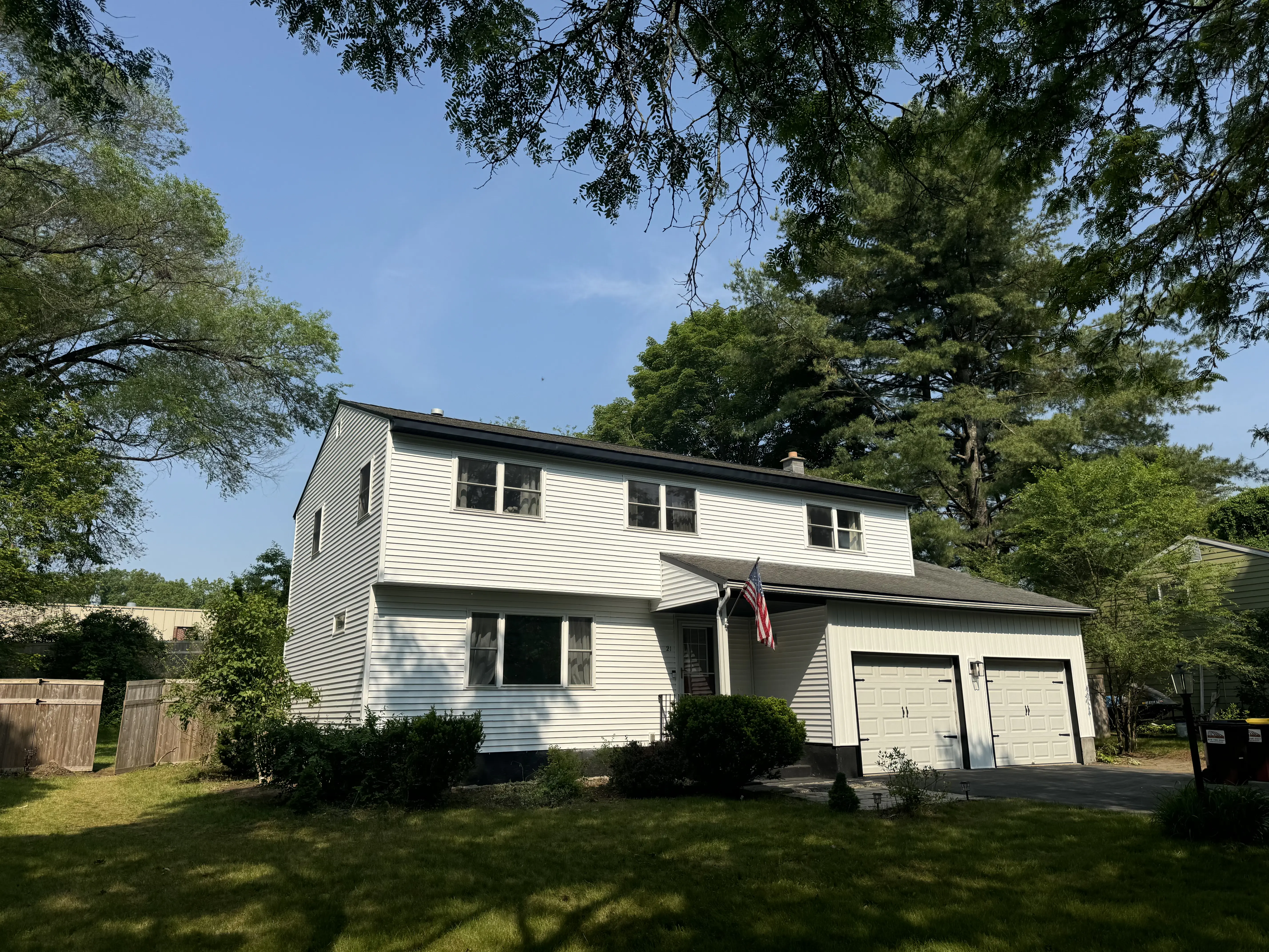 White Vinyl Siding Job from the front