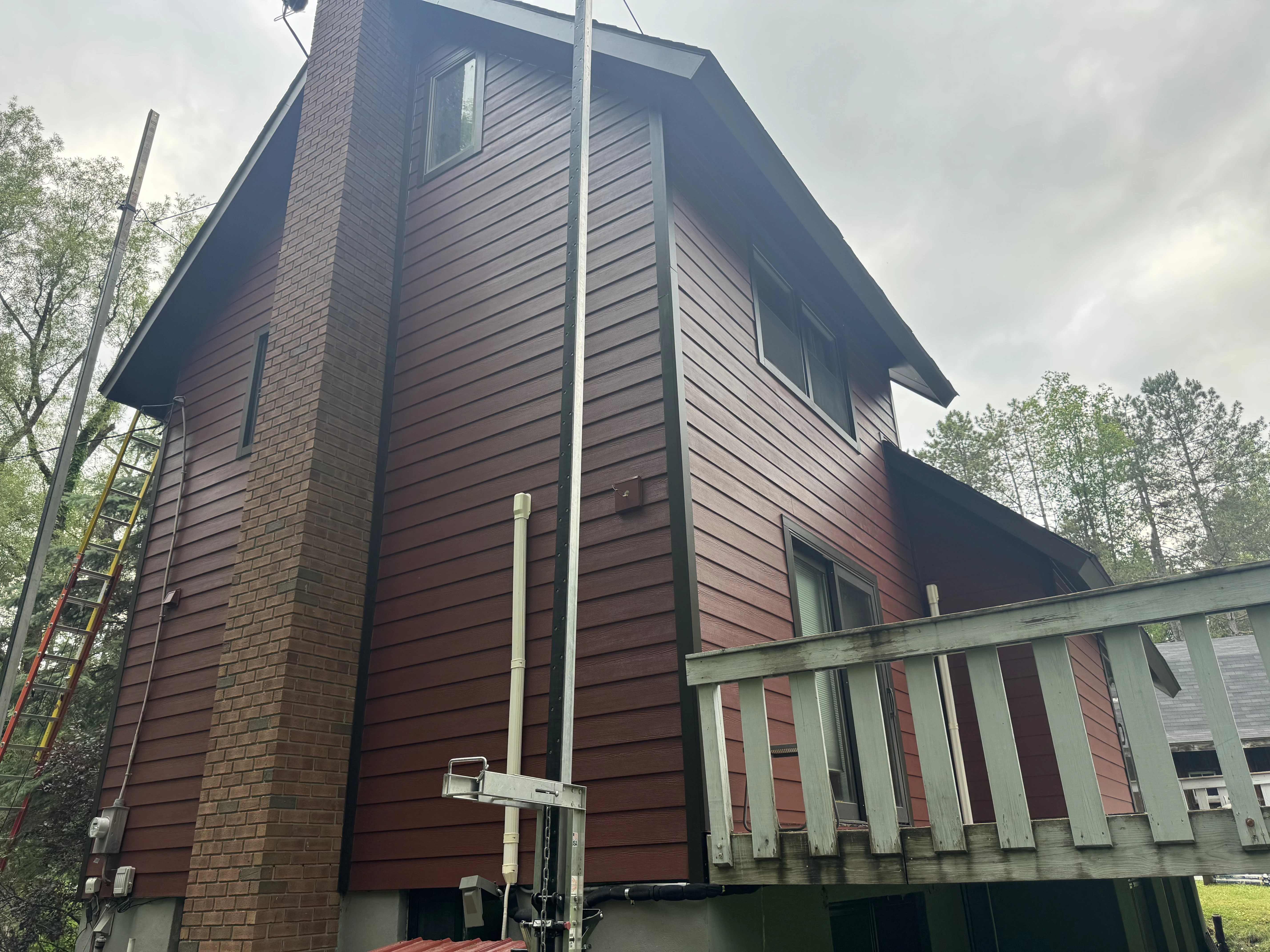 Side view of hardie board siding